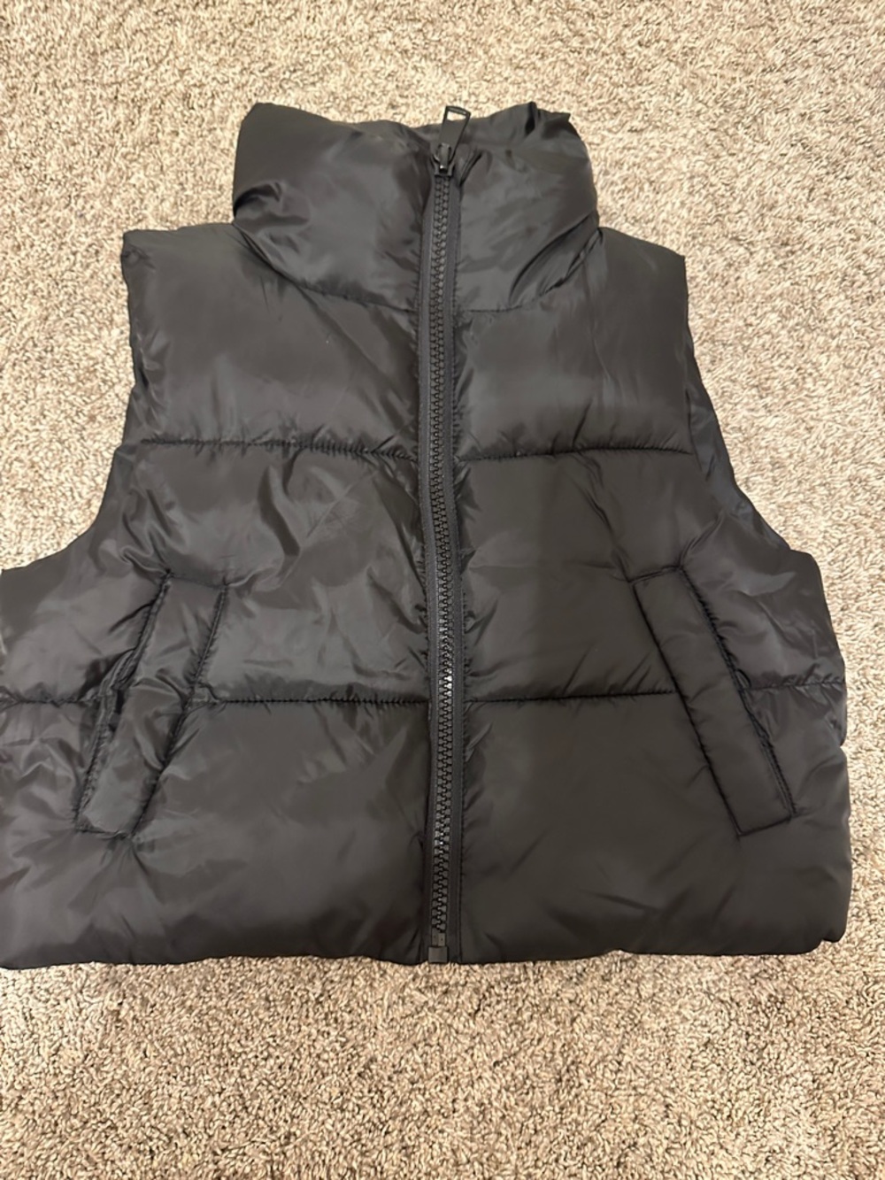 Black Quilted Puffer Vest
